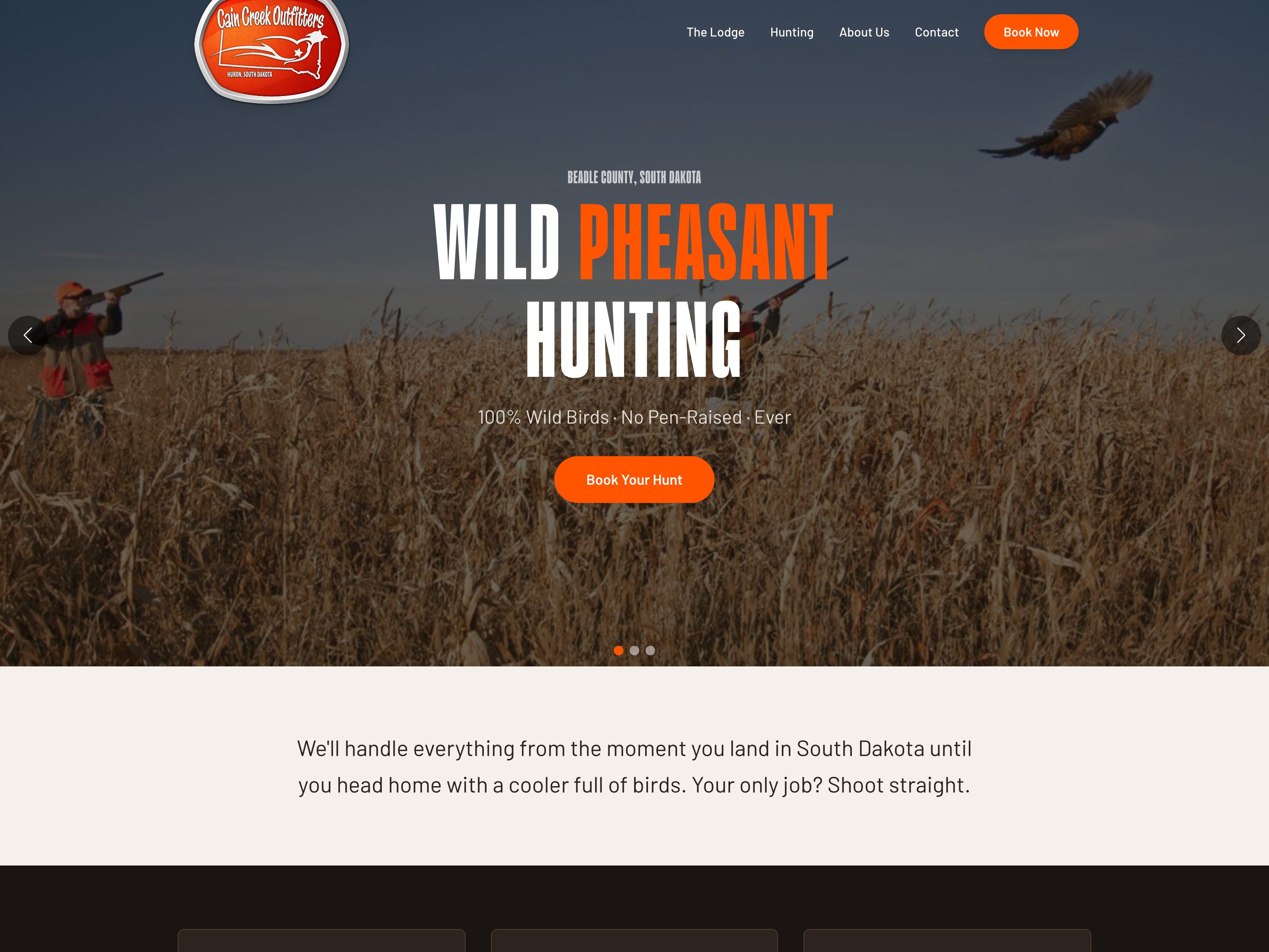 Cain Creek Outfitters website