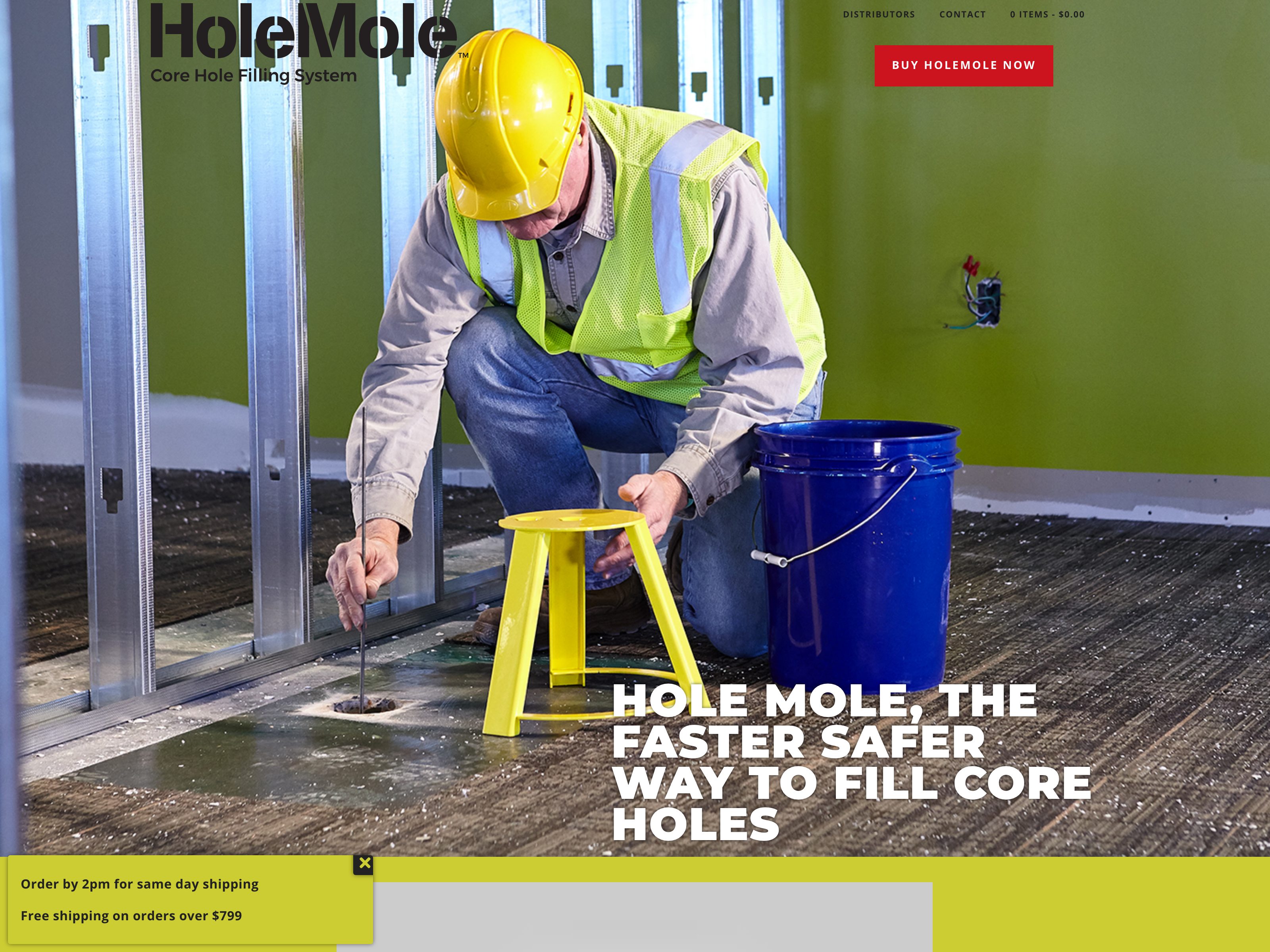 HoleMole Concrete website