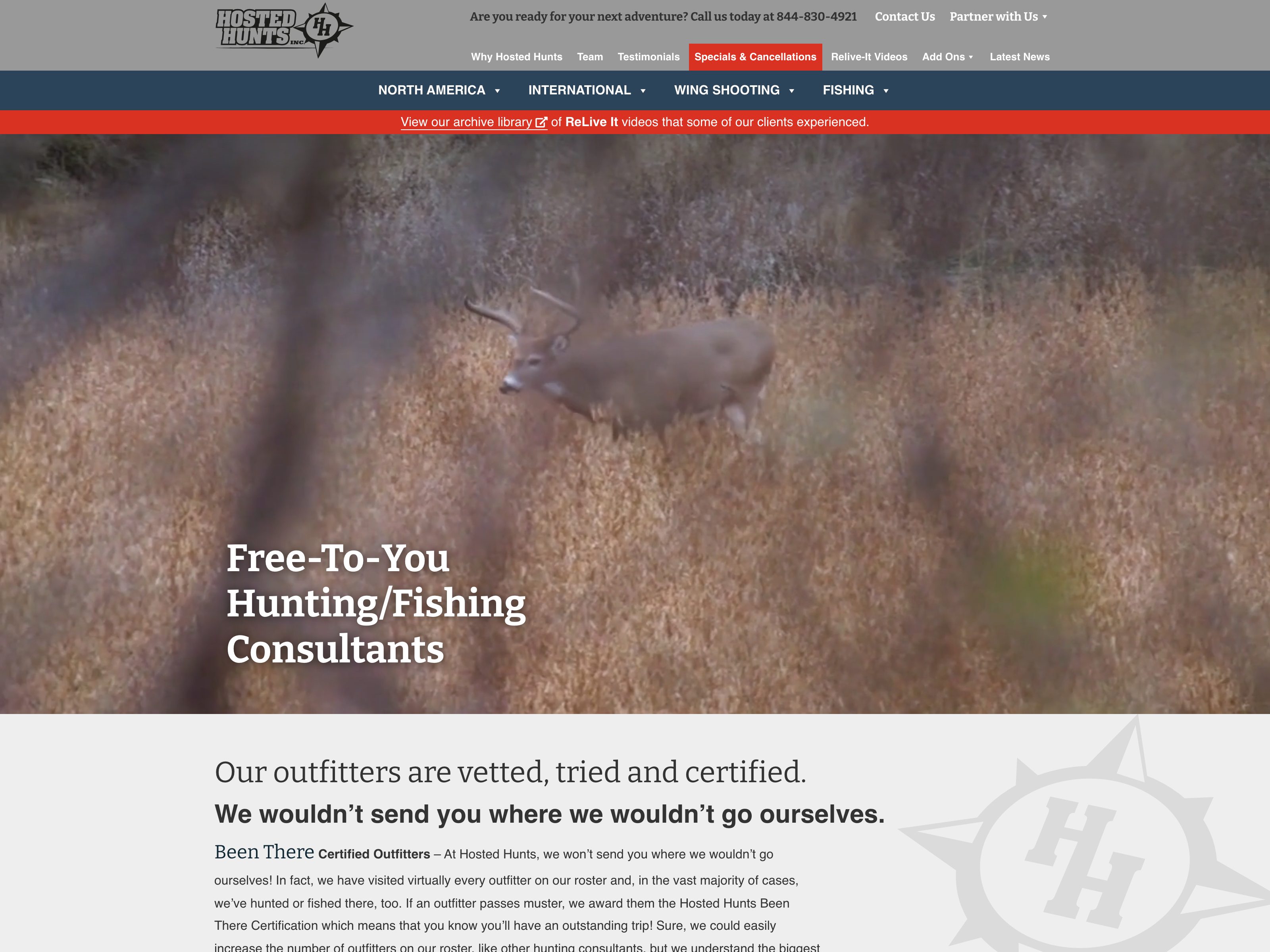 Hosted Hunts website