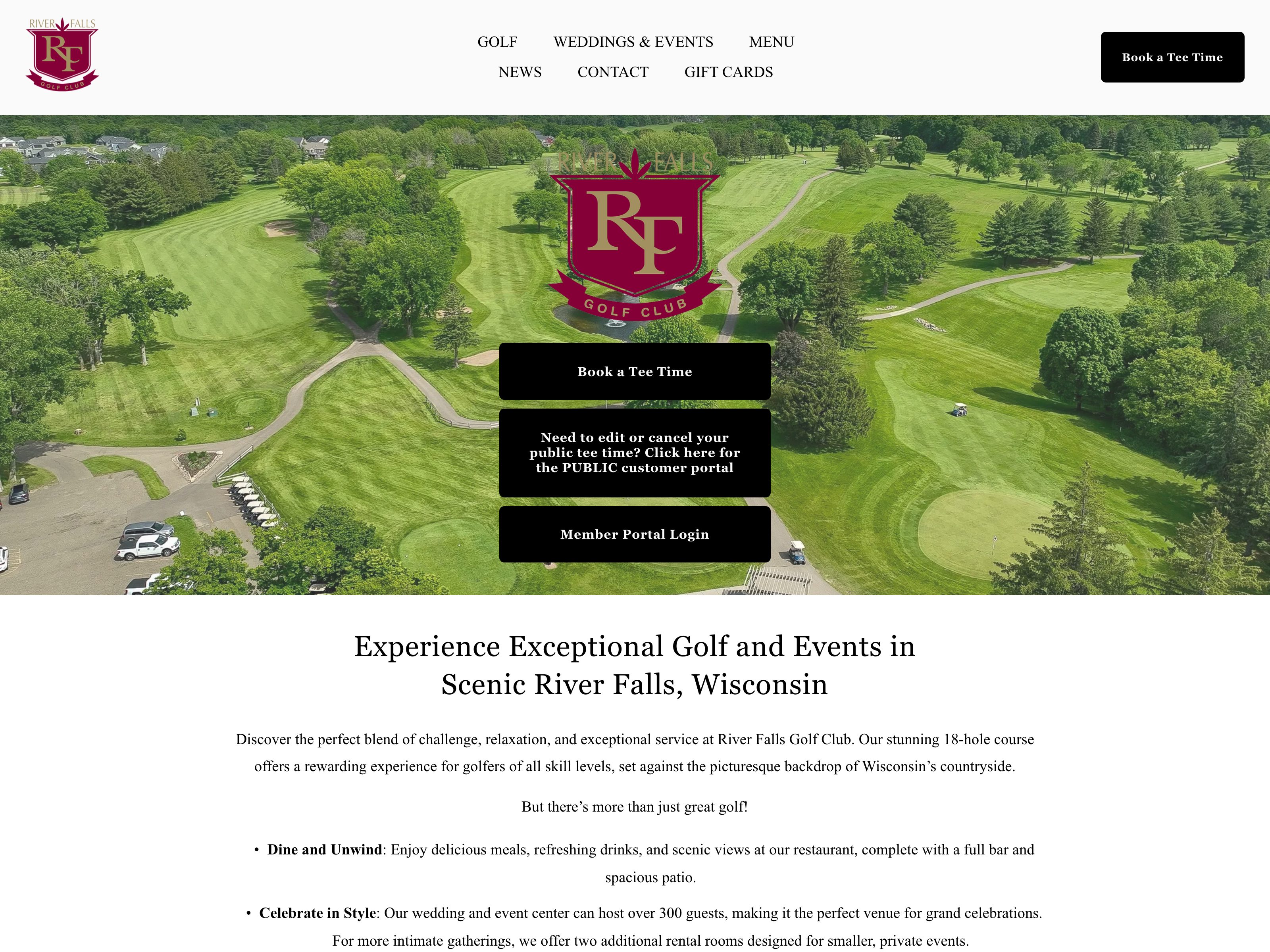 River Falls Golf Club website