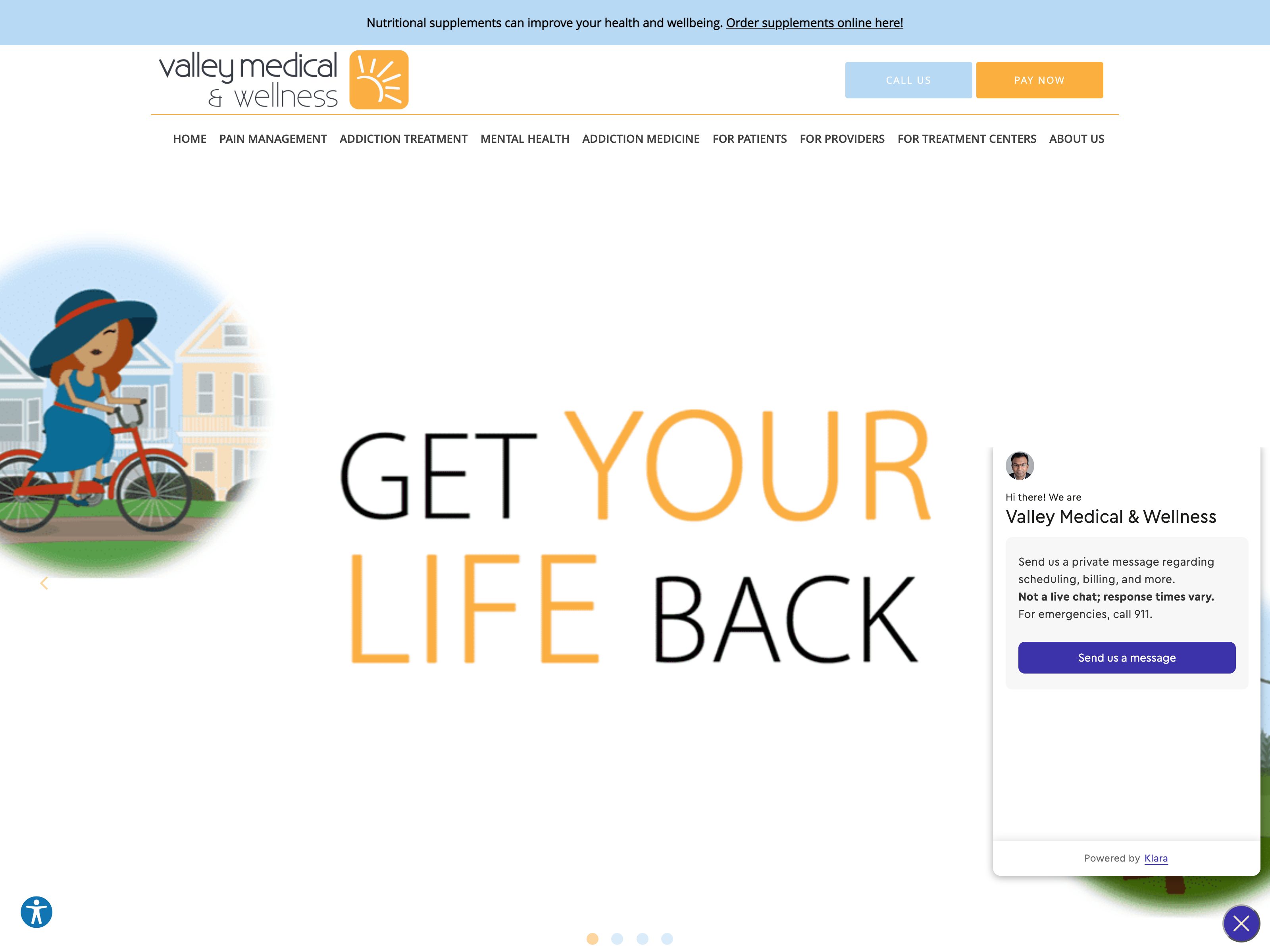 Valley Medical & Wellness website